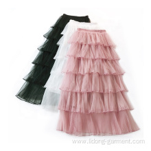 Women Gauze Sweet and Temperament Ladies Bubble Skirt